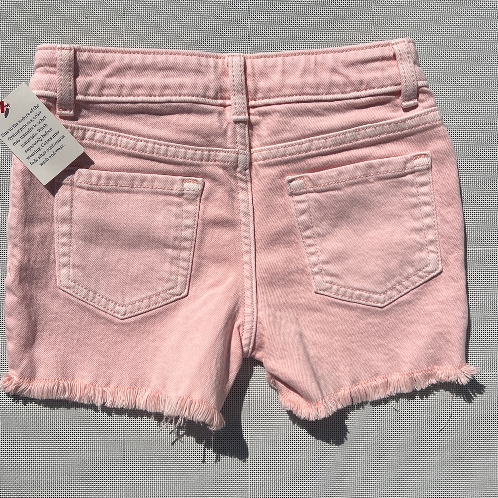 NWT Cat & Jack pink frayed denim shorts for little girl - Picture 6 of 6